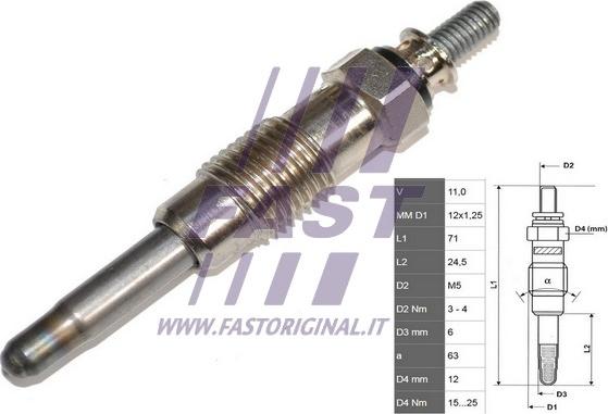 Fast FT82710 - Glühkerze alexcarstop-ersatzteile.com