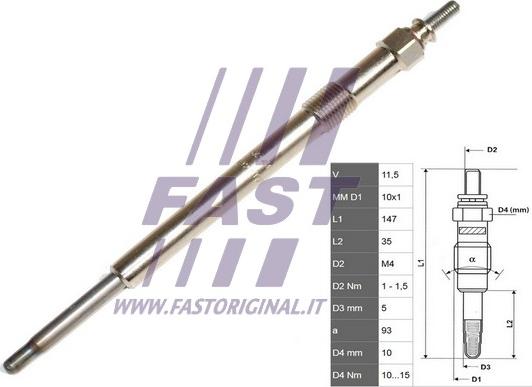 Fast FT82736 - Glühkerze alexcarstop-ersatzteile.com