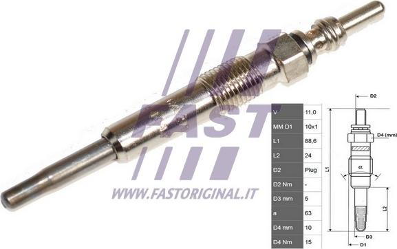 Fast FT82726 - Glühkerze alexcarstop-ersatzteile.com