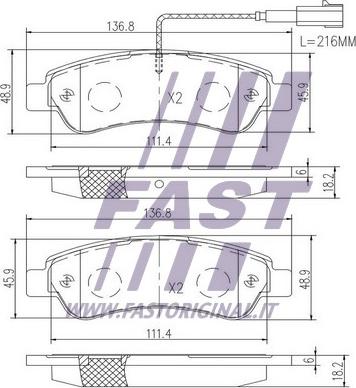 Fast FT29098 - Bremsbelagsatz, Scheibenbremse alexcarstop-ersatzteile.com