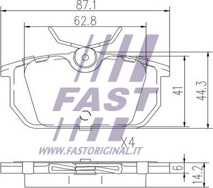 Fast FT29035 - Bremsbelagsatz, Scheibenbremse alexcarstop-ersatzteile.com