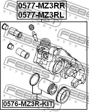 Febest 0577-MZ3RL - Bremssattel alexcarstop-ersatzteile.com