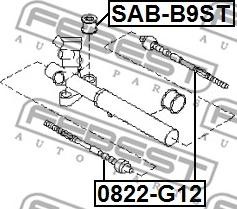 Febest 0822-G12 - Axialgelenk, Spurstange alexcarstop-ersatzteile.com