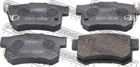 Febest 0301-RD9R - Bremsbelagsatz, Scheibenbremse alexcarstop-ersatzteile.com