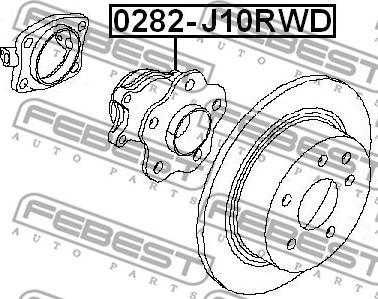 Febest 0282-J10RWD - Radnabe alexcarstop-ersatzteile.com