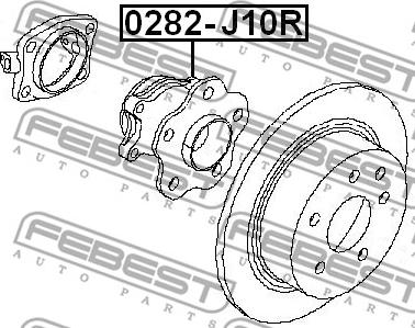 Febest 0282-J10R - Radnabe alexcarstop-ersatzteile.com