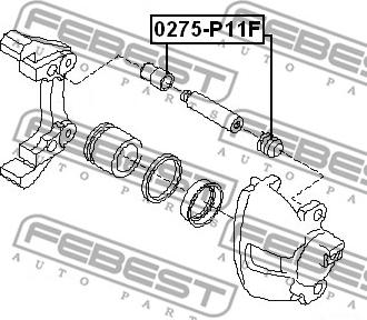 Febest 0275-P11F - Faltenbalg, Bremssattelführung alexcarstop-ersatzteile.com