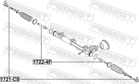 Febest 1722-4F - Axialgelenk, Spurstange alexcarstop-ersatzteile.com