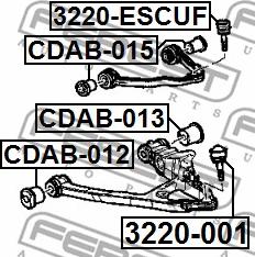 Febest 3220-001 - Trag / Führungsgelenk alexcarstop-ersatzteile.com