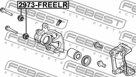 Febest 2973-FREELR - Faltenbalg, Bremssattelführung alexcarstop-ersatzteile.com