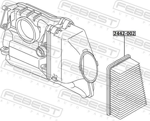 Febest 2442-002 - Luftfilter alexcarstop-ersatzteile.com