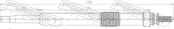 Febest 25642-004 - Glühkerze alexcarstop-ersatzteile.com