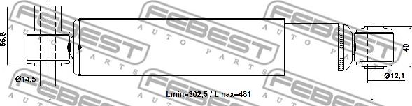 Febest 21110-009R - Stoßdämpfer alexcarstop-ersatzteile.com