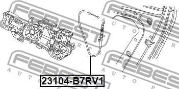 Febest 23104-B7RV1 - Seilzug, Türentriegelung alexcarstop-ersatzteile.com