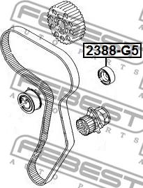 Febest 2388-G5 - Umlenk / Führungsrolle, Zahnriemen alexcarstop-ersatzteile.com