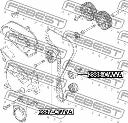 Febest 2387-CWVA - Spannrolle, Zahnriemen alexcarstop-ersatzteile.com