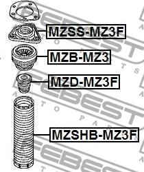 Febest MZB-MZ3 - Federbeinstützlager alexcarstop-ersatzteile.com