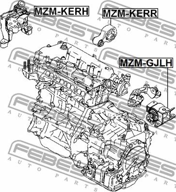 Febest MZM-KERR - Lagerung, Motor alexcarstop-ersatzteile.com