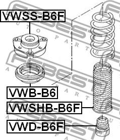 Febest VWD-B6F - Anschlagpuffer, Federung alexcarstop-ersatzteile.com