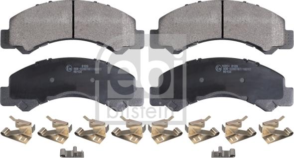 Febi Bilstein 16951 - Bremsbelagsatz, Scheibenbremse alexcarstop-ersatzteile.com