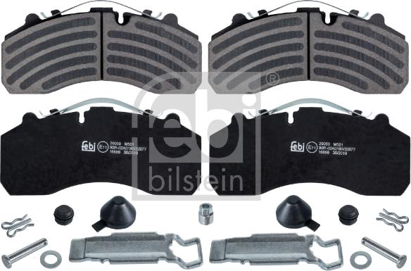 Febi Bilstein 16666 - Bremsbelagsatz, Scheibenbremse alexcarstop-ersatzteile.com