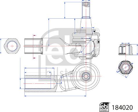 Febi Bilstein 184020 - Spurstangenkopf alexcarstop-ersatzteile.com