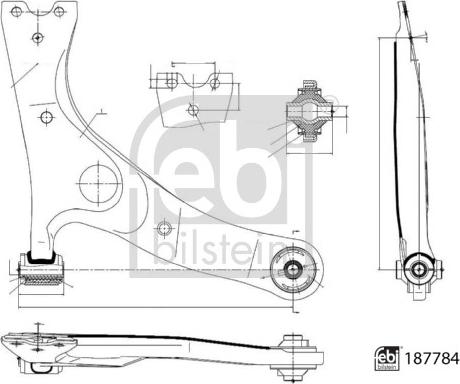 Febi Bilstein 187784 - Lenker, Radaufhängung alexcarstop-ersatzteile.com