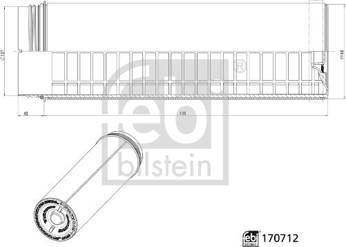 Febi Bilstein 170712 - Luftfilter alexcarstop-ersatzteile.com