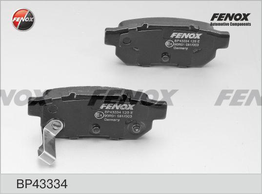 Fenox BP43334 - Bremsbelagsatz, Scheibenbremse alexcarstop-ersatzteile.com