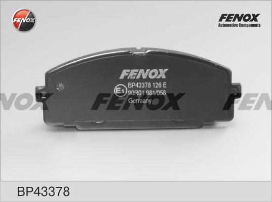 Fenox BP43378 - Bremsbelagsatz, Scheibenbremse alexcarstop-ersatzteile.com