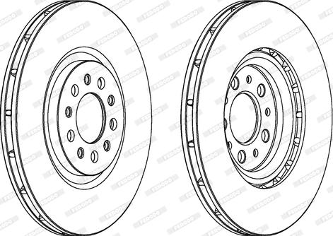 Ferodo DDF1455 - Bremsscheibe alexcarstop-ersatzteile.com