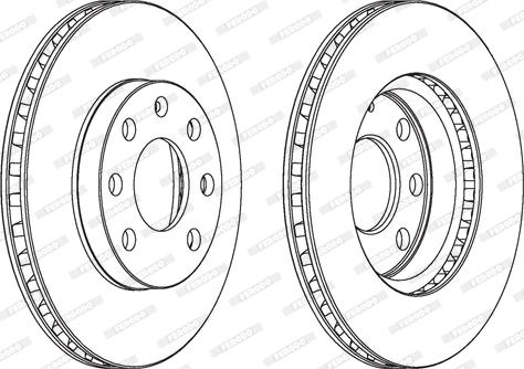 Ferodo DDF151 - Bremsscheibe alexcarstop-ersatzteile.com