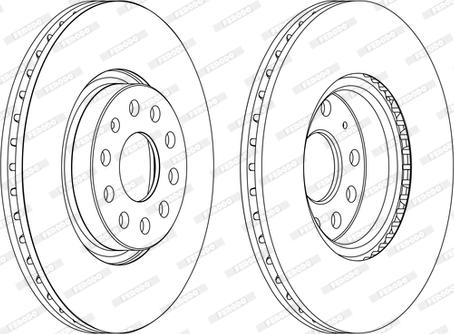 Ferodo DDF1305C-D - Bremsscheibe alexcarstop-ersatzteile.com