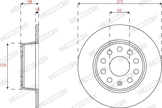 Ferodo DDF2825C - Bremsscheibe alexcarstop-ersatzteile.com