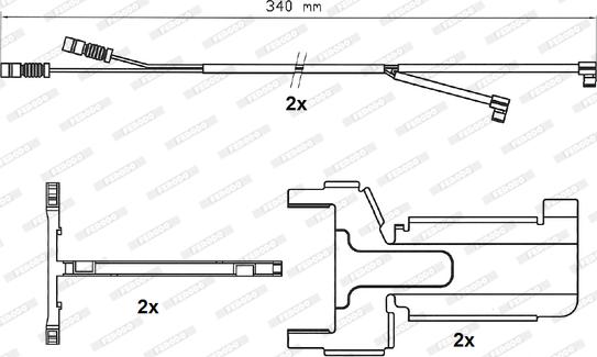 Ferodo FAI185 - Warnkontakt, Bremsbelagverschleiß alexcarstop-ersatzteile.com