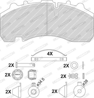 Ferodo FCV1677B - Bremsbelagsatz, Scheibenbremse alexcarstop-ersatzteile.com