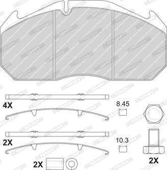 Ferodo FCV1086B - Bremsbelagsatz, Scheibenbremse alexcarstop-ersatzteile.com