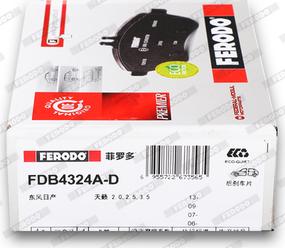 Ferodo FDB4324A-D - Bremsbelagsatz, Scheibenbremse alexcarstop-ersatzteile.com