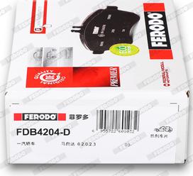 Ferodo FDB4204-D - Bremsbelagsatz, Scheibenbremse alexcarstop-ersatzteile.com