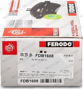 Ferodo FDB1608 - Bremsbelagsatz, Scheibenbremse alexcarstop-ersatzteile.com