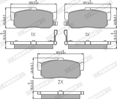 Ferodo FDB796 - Bremsbelagsatz, Scheibenbremse alexcarstop-ersatzteile.com