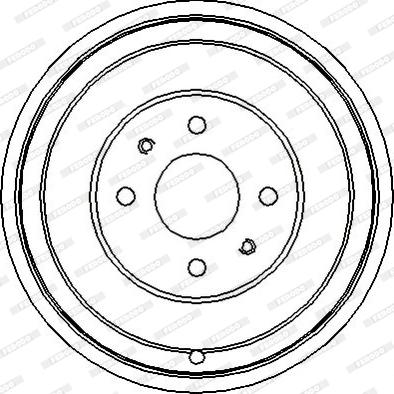 Ferodo FDR329022 - Bremstrommel alexcarstop-ersatzteile.com