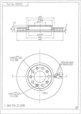 FI.BA FBD492 - Bremsscheibe alexcarstop-ersatzteile.com