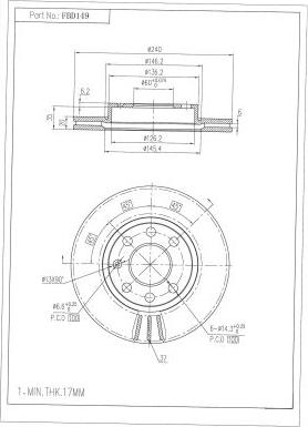 FI.BA FBD149 - Bremsscheibe alexcarstop-ersatzteile.com