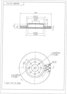 FI.BA FBD106 - Bremsscheibe alexcarstop-ersatzteile.com