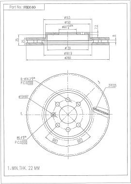 FI.BA FBD340 - Bremsscheibe alexcarstop-ersatzteile.com