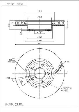 FI.BA FBD362 - Bremsscheibe alexcarstop-ersatzteile.com