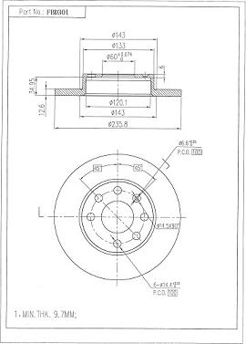 FI.BA FBD301 - Bremsscheibe alexcarstop-ersatzteile.com