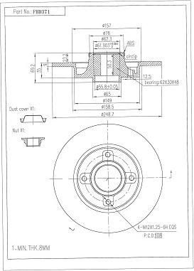 FI.BA FBD371 - Bremsscheibe alexcarstop-ersatzteile.com