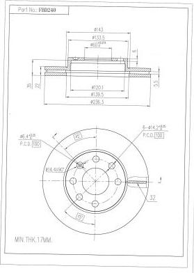 FI.BA FBD240 - Bremsscheibe alexcarstop-ersatzteile.com